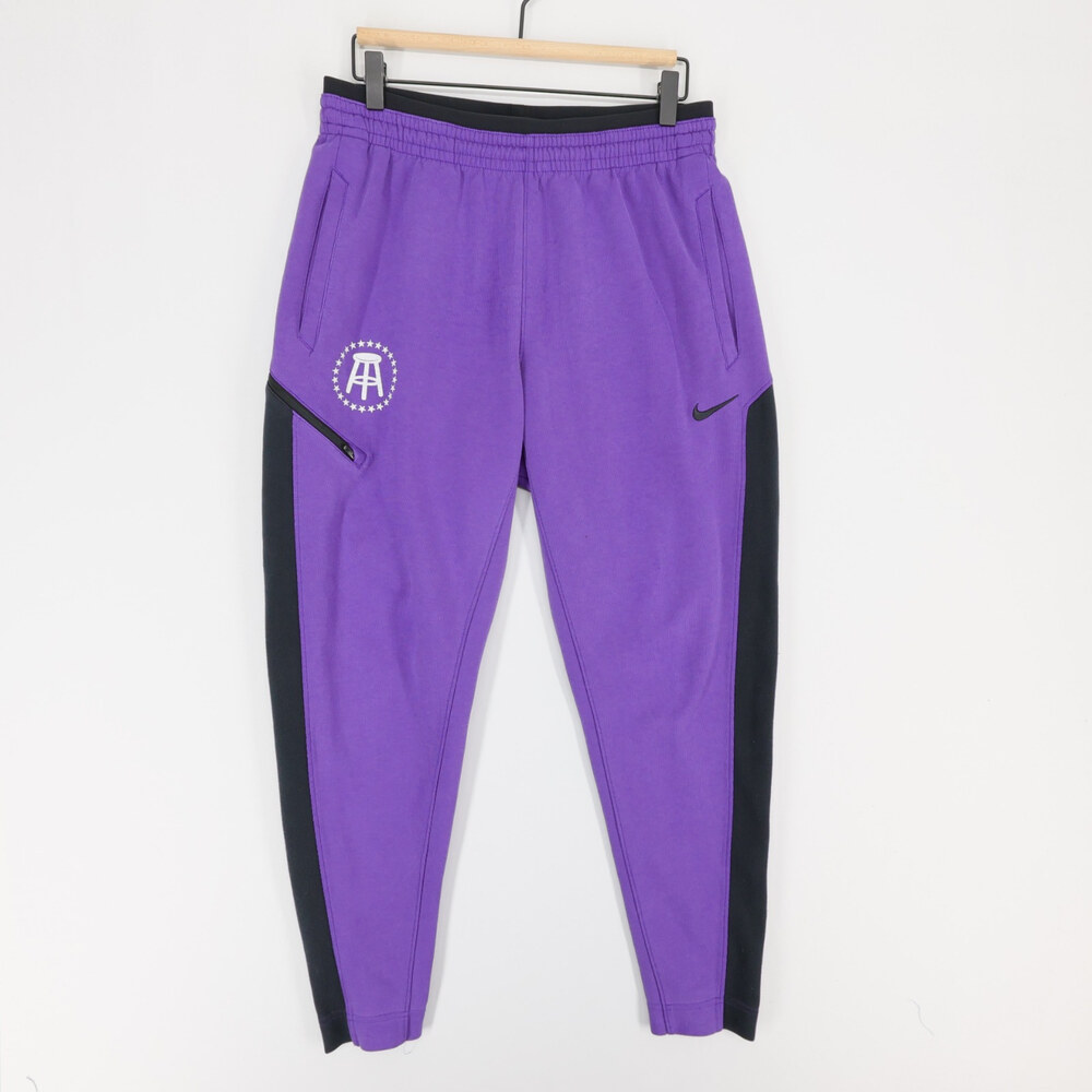 Nike Showtime Sweatpants Mens L Purple Barstool Sports Dri Fit Tapered Joggers